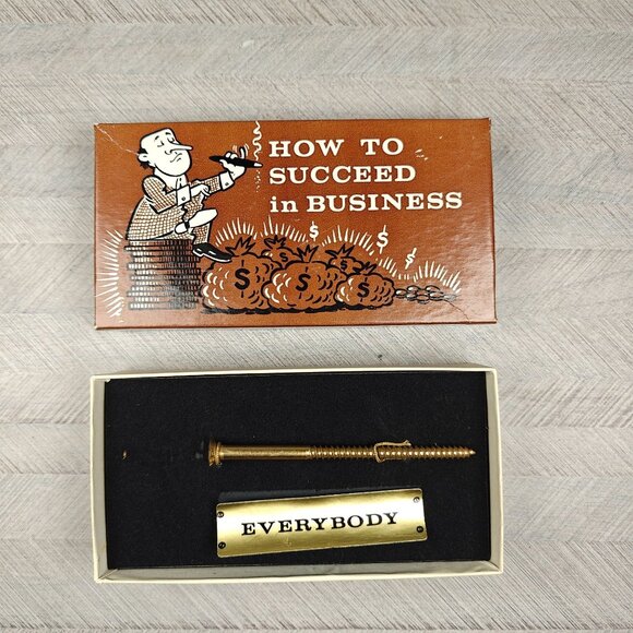 How To Succeed In Business Screw Everybody Vintage Gag Gift Set 1968 Retro Humor - Picture 5 of 5